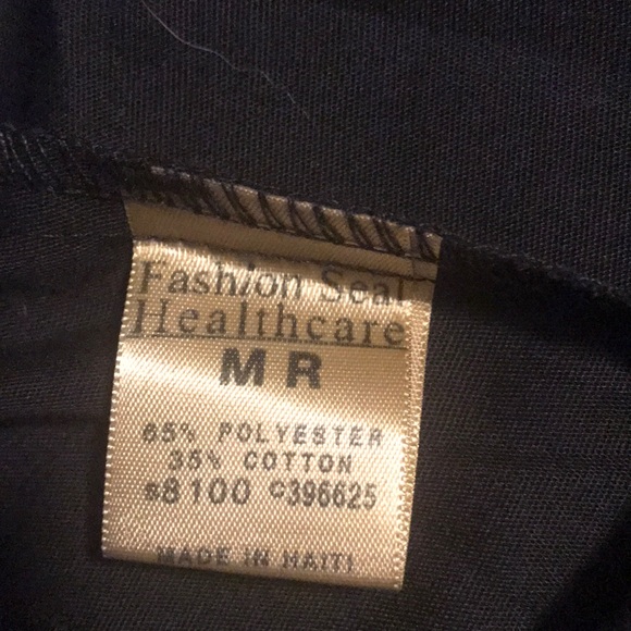 Men’s Black Uniform Scrub Bottoms with Drawstring - Picture 3 of 3